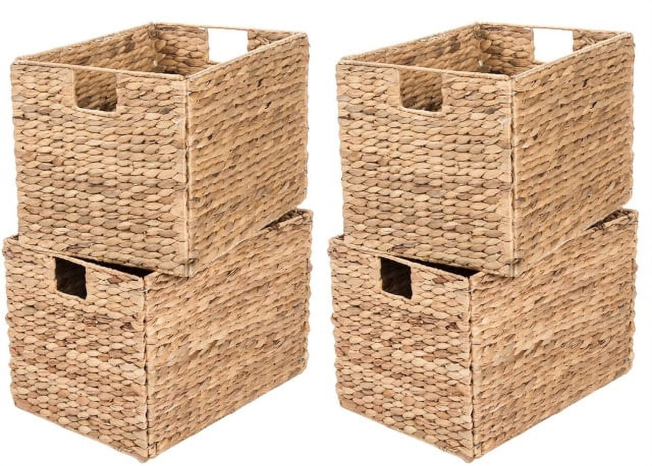 Hand-woven Water Hyacinth Storage Basket Wedding Gift Laundry Basket  Kitchen Storage Food Storage Laundry Basket Auccra/schristmas 