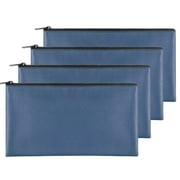 4× Deposit Bag Bank Bag Zipper Security Money Bag Storage Bag