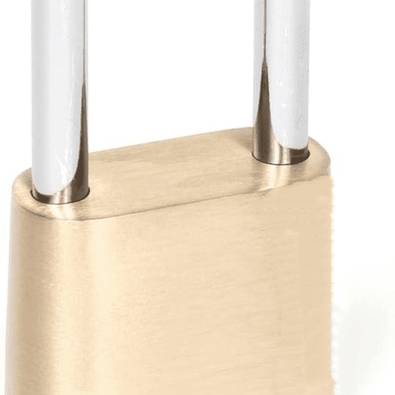 4 Dial Bottom Resettable Combination Brass Padlock with 4-Inch Hardened Steel Shackle and 10,000 Potential Combinations