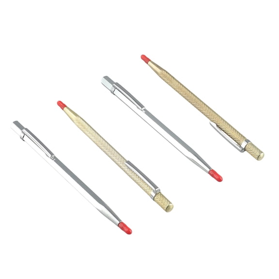 4 Diamond Glass Cutter Carbide Scriber Metal Tile Cutting Machine Lettering Pen Cutter Pen Engraving Diamond Pentile Scribing Fangkenuo