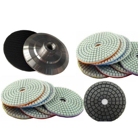 4" Diamond Polishing Pad Buffer 49+ aluminum backing backer stone concrete granite marble tile floor