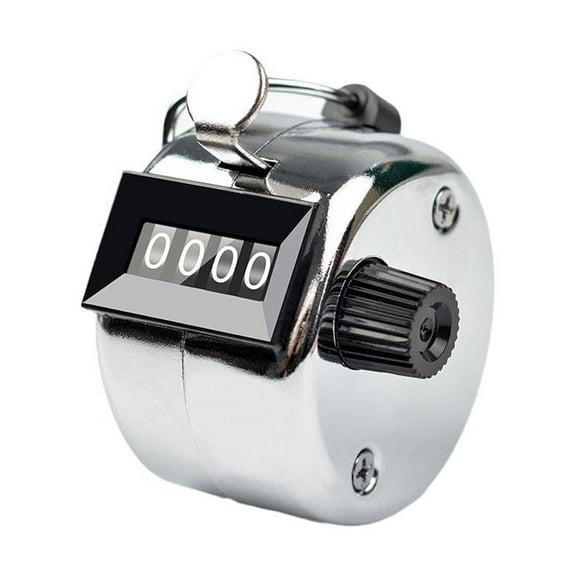 4-Digit Clicker Counter, Metal Hand Tally Counter Clicker, Pitch Counter Clicker, One Hand Counter Clicker, Pitch Counter for Gym, Running, Stroke, Baseball, Lap, Row Sport, Supermarket