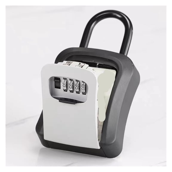 4 Digit Code Box Outdoor Password Key Box Extended Locking Hook Steel Wire Hanging Key Storage ,Additional Security