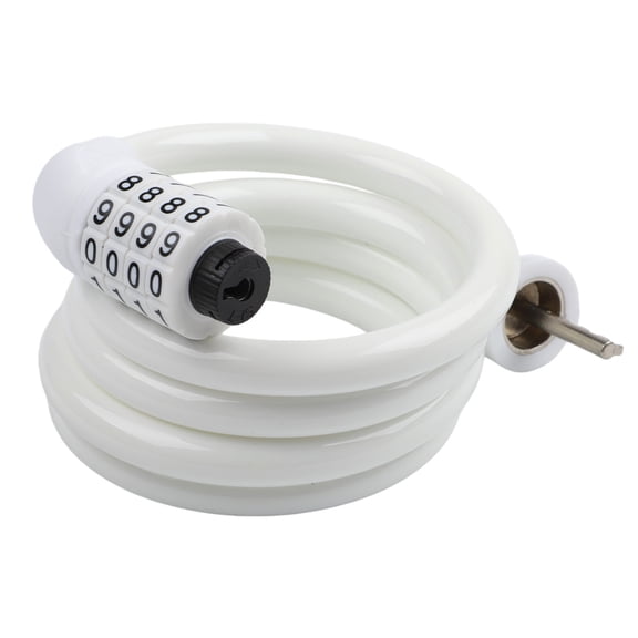 4 Digit Combination Bike Lock 120cm Steel Cable Bicycle Security Lock