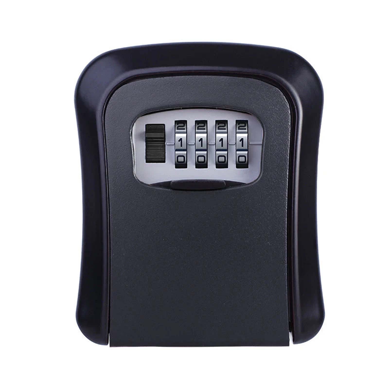 4-Digit Combination Key Lock Box for Outside - Wall Mount Lockbox for ...