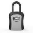 thumbnail image 1 of 4-Digit Combination Key Lock Storage Safe Security Box Outdoor Home Portable, 1 of 12