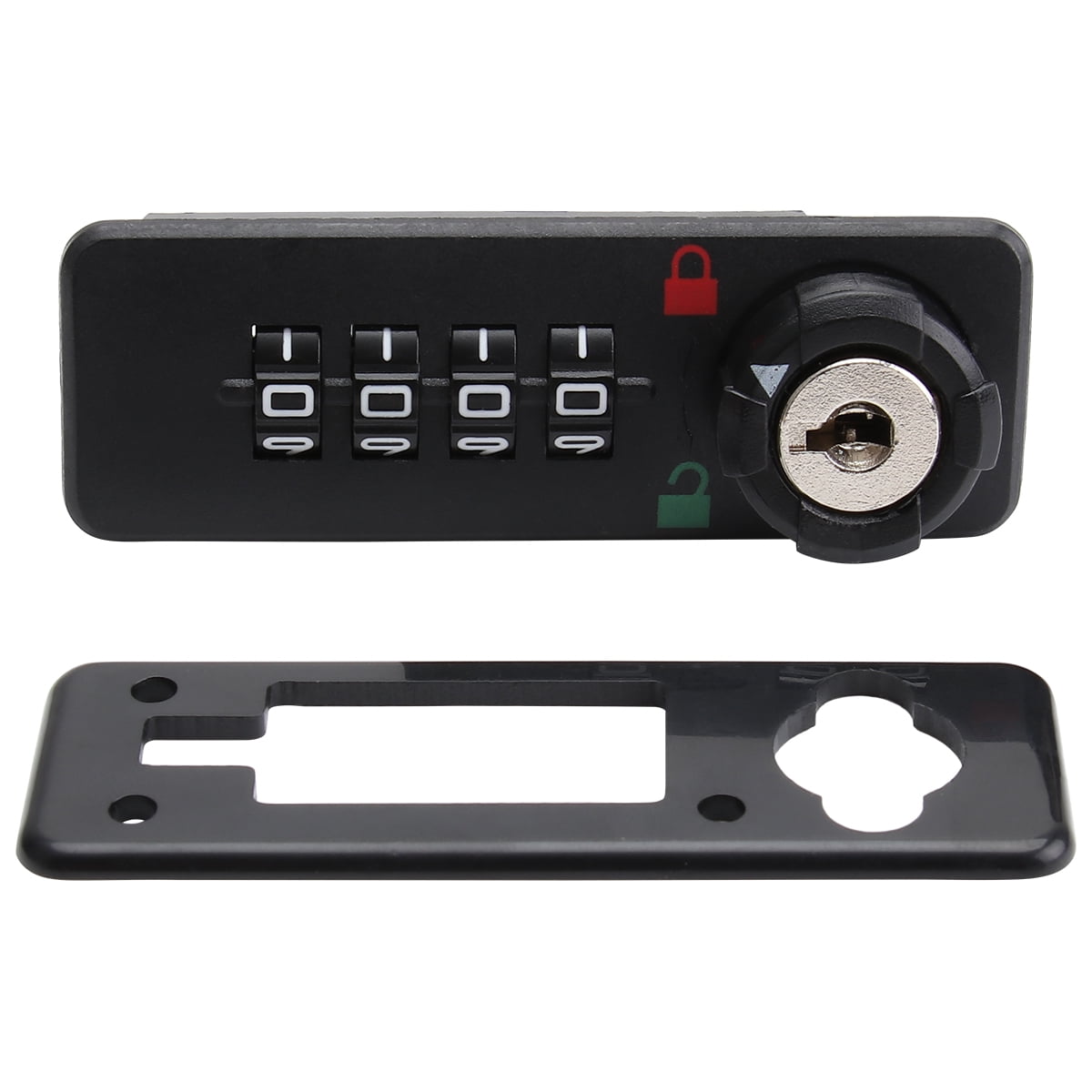 Cozy Tower 4-Inch Combination Hasp Lock For Cabinets, Cupboards, Drawers – 2-Pack Keyless Latch, Black - View #8