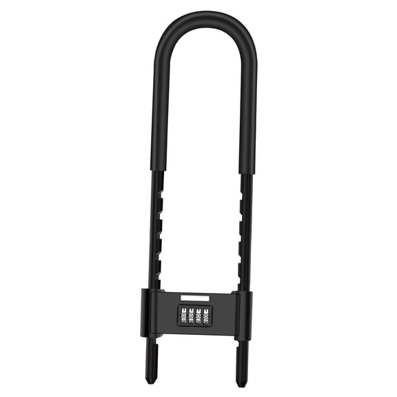 4 Digit Combination Padlock,Heavy Duty Anti Theft U-Shape Security Code Lock with Adjustable Shackle,for Bicycles, E-Bike,Mountain Bike,Glass Door,Gates,Shed, Fence [ Adjustable Range 175-330mm]