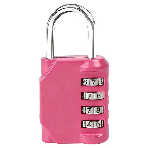 4 Digit Combination Padlock Heavy Duty Zinc Alloy Lock Resettable Security Lock for Gym Locker School Fence Gate Toolbox Outdoor Weather Resistant