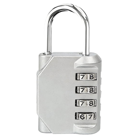 4 Digit Combination Padlock Heavy Duty Zinc Alloy Lock Resettable Security Lock for Gym Locker School Fence Gate Toolbox Outdoor Weather Resistant