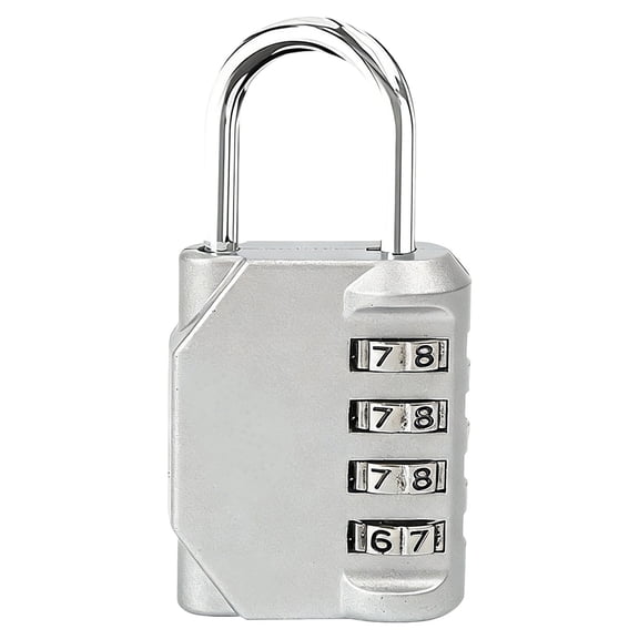 4 Digit Combination Padlock Heavy Duty Zinc Alloy Lock Resettable Security Lock for Gym Locker School Fence Gate Toolbox Outdoor Weather Resistant