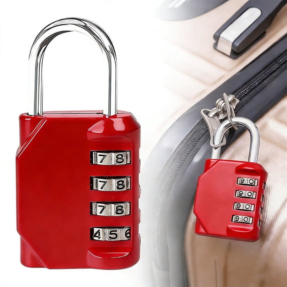 4 Digit Combination Padlock, Security Combination Lock, Keyless Padlock, Digital Combination Lock, Luggage Combination Lock, Suitcase Lock, Gym Lock, Cabinet Combination Lock