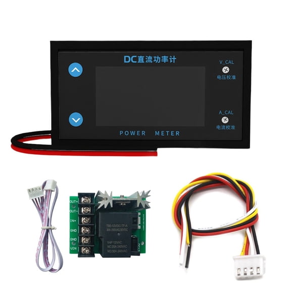 4-Digit Dc Power Meter Voltmeter Head Adjustable Calibration Electronic Ammeter