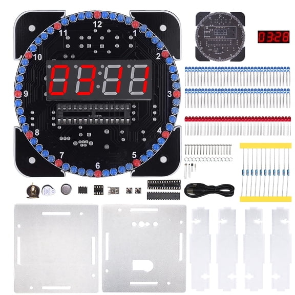 4 Digit Electronic Clock Set With Auto Brightness Adjustment And Power Off Memory For School Labs And Gift