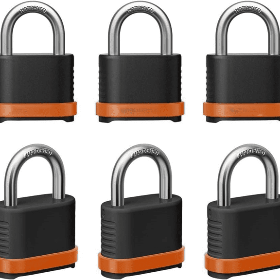 4 Digit Heavy Duty Combination Lock, Weatherproof Combo Padlock for Outdoor Use – Suitable for Sheds, Fences, Gates, Hasps & Storage Units，6 Pack