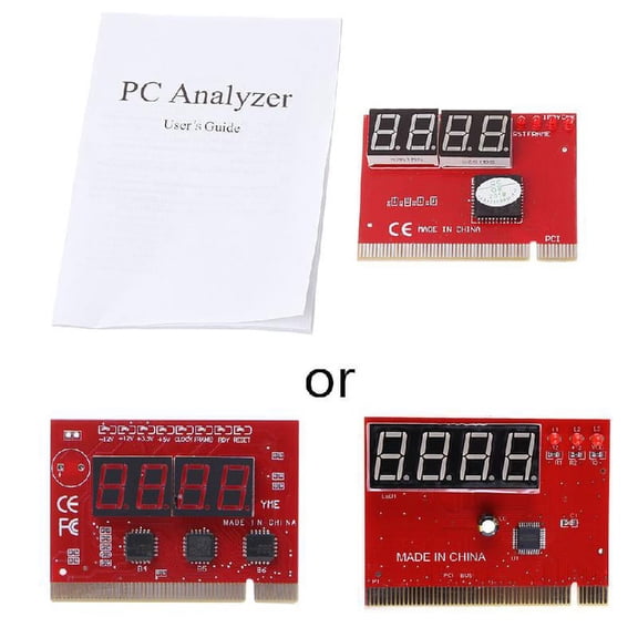 4 Digit LCD Display PC Analyzer Diagnostic Post Card Motherboard Tester with LED Indicator for ISA PCI Bus Mian Board