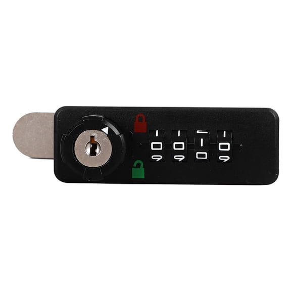 4 Digit Mechanical Dial Combination Lock Heavy Duty Security Keyless Password Safety Deadbolt Cam Lock for Gym School Drawer File Cabinet Wardrobe Box 10 inches / 25.4 cm