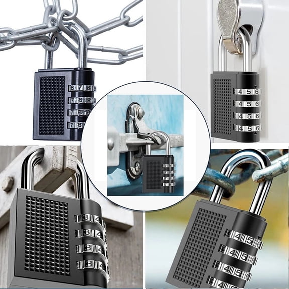 4-Digit Password Combination Padlock Zinc Alloy Suitcase Smart Password Lock
