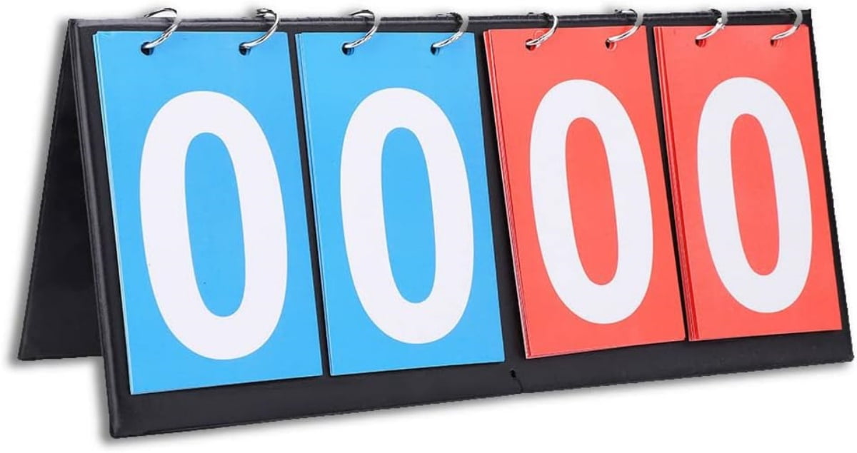 4 Digit Portable Scoreboard, Easy Flip Sports Keeper Table Top ...