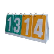 4 Digit Score Board Scoring Scorekeeper Competition Game Tabletop Scoreboard for Basketball Football Volleyball, Yellow Green