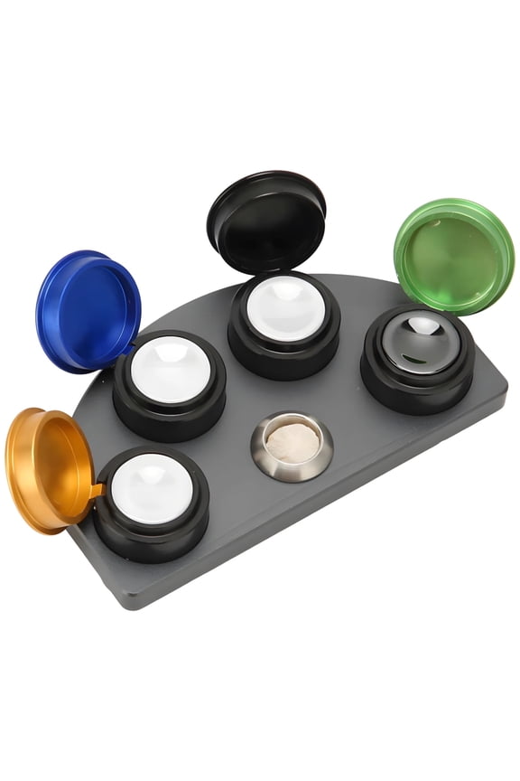 4 Dishes Watch Oil Cup, Watch Repair Tool Ceramic Oil Dish, Watch Oiler Cup with Colorful Lids, Professional Watch Grease Repair Holder for Lubrication and Maintenance