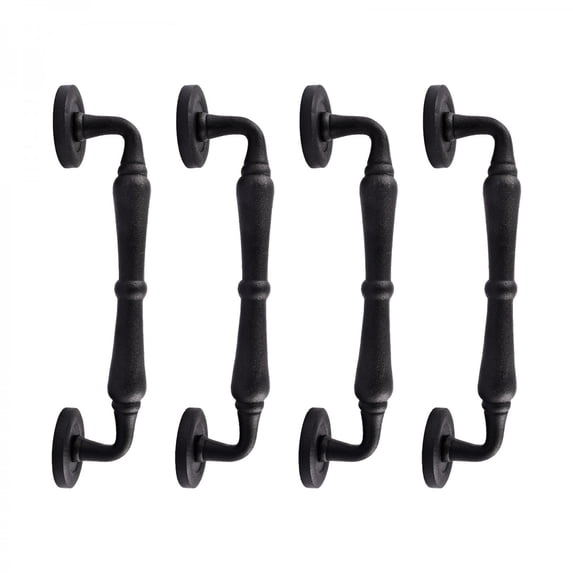 4 Door Pull Black Wrought Iron Spindle 9" H | Renovator's Supply