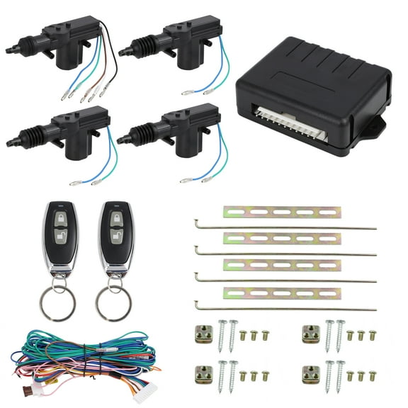 4 Doors Car Central Locking Keyless Entry System Kit with Remotes
