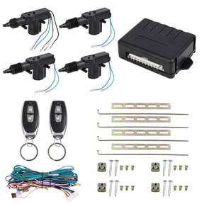 4 Doors Vehicle Car Central Lock Locking Keyless Entry System Kit with Remotes