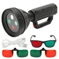 4Dot Test Flashlight for Enhanced Eye Exam, Minimizing Distortion, Red/Green Glasses Included