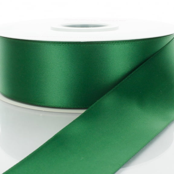 4" Double Face Satin Ribbon Forest Green 100yd