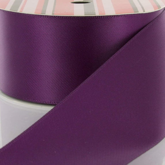 4" Double Face Satin Ribbon Plum 100yd