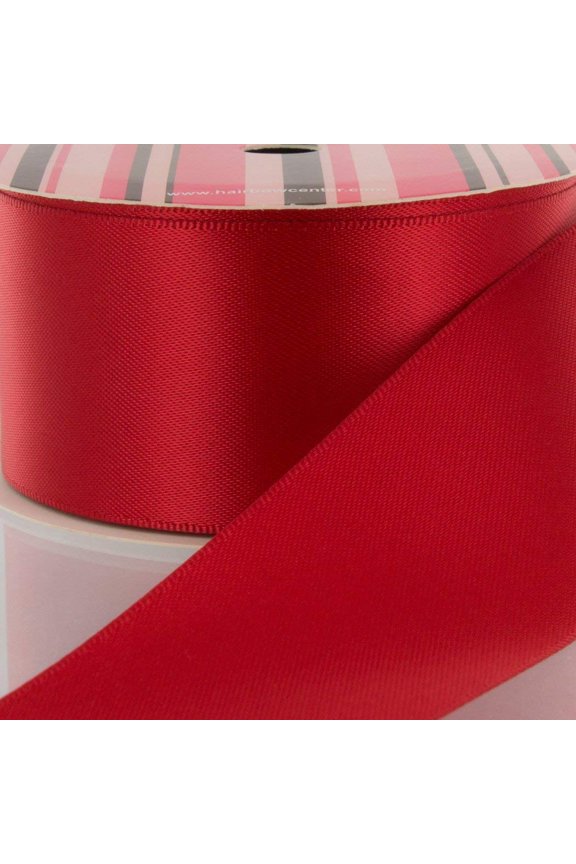 4" Double Face Satin Ribbon Red 100yd