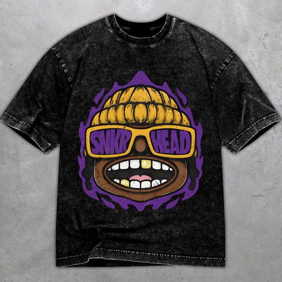 4 Draft Pack 4s University Gold Fierce Purple Washed Shirt, Sneakerhead Big Face, Shirts Match Sneakers