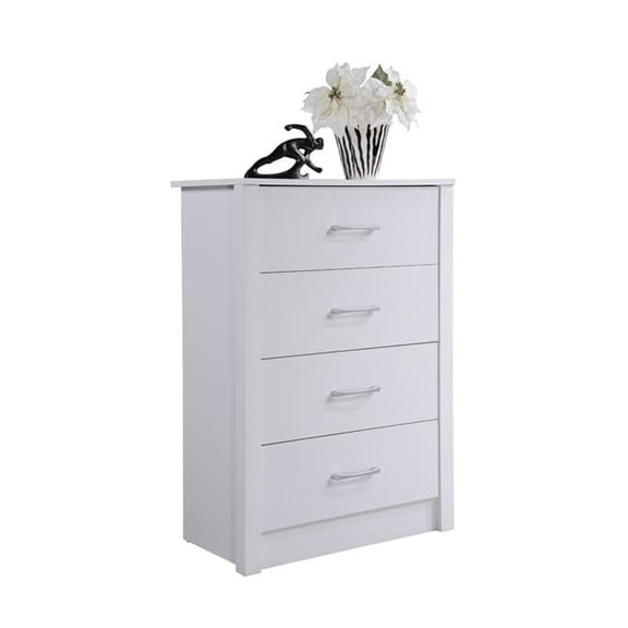 4-Drawer Chest, White