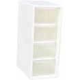 4-Drawer Clear Plastic Storage Organizer, Stackable Desktop Vanity Box ...