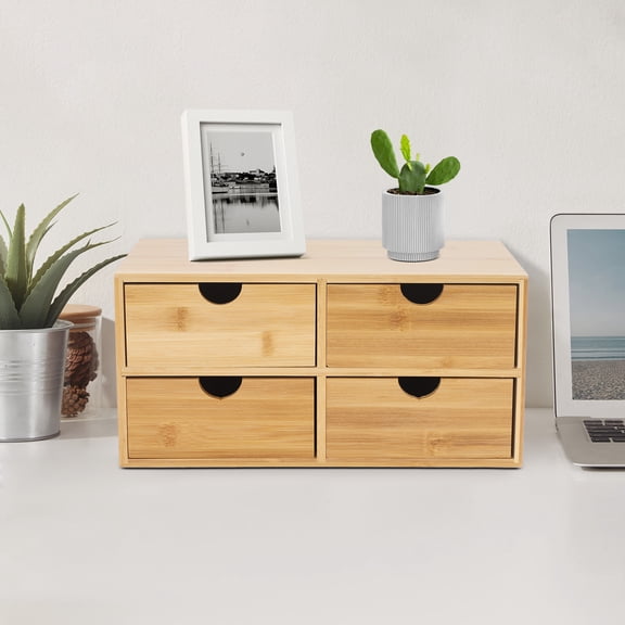 4-Drawer Desk Organizer 33*19*16cm Desk Organizer Tabletop Storage Organizer for Living Rooms, Bedrooms