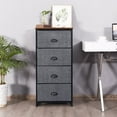 thumbnail image 1 of 4 Drawer Dresser for Bedroom, Chests of Drawers, Fabric Vertical Dresser Storage Tower, Gray, 1 of 6