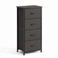 Living Room Library Unit 4 Drawer Fabric Chest of Drawers, Compact Storage Dresser Organizer ...