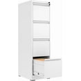 thumbnail image 1 of 4 Drawer File Cabinet with Lock,Metal Vertical Filing Cabinets for Home Office,Heavy Duty File Storage Cabinet for Letter/Legal/A4/F4 Size File,Assembly Require (White, Vertical 4 Drawer), 1 of 12