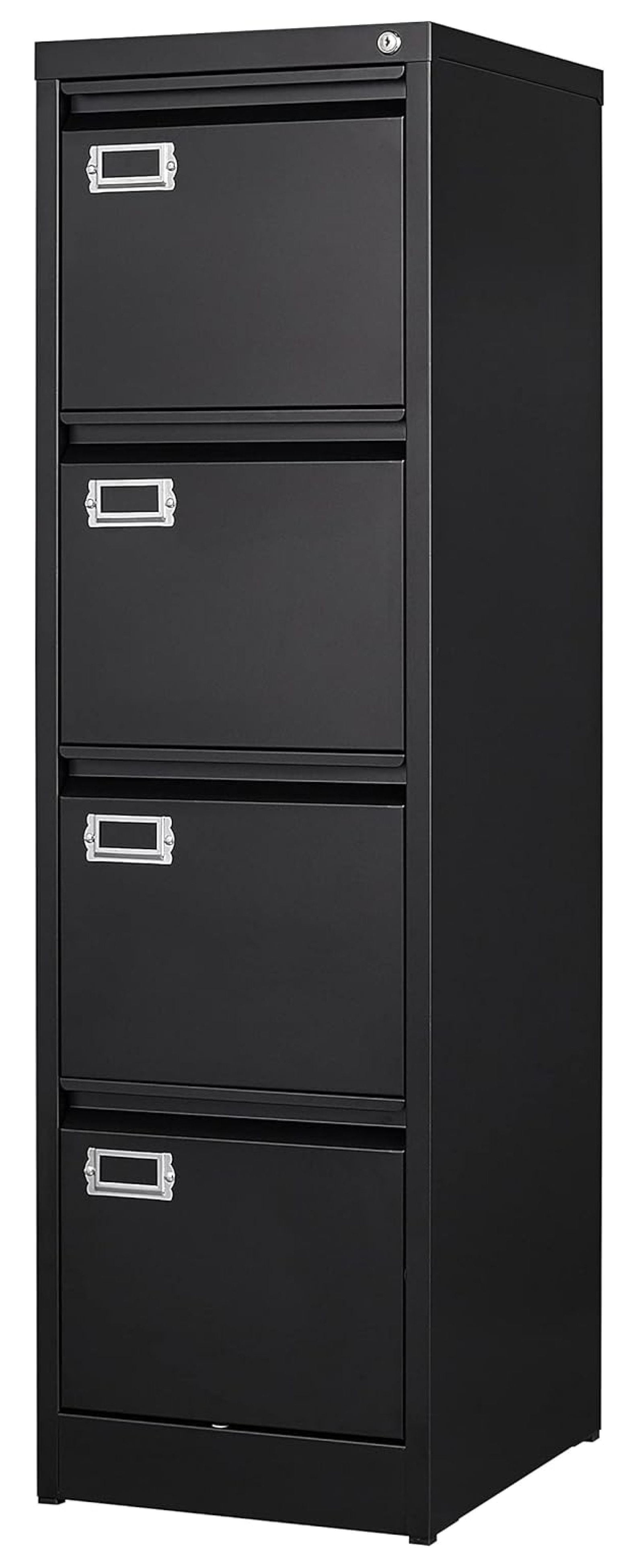 4-Drawer Locking Metal File Cabinet - Heavy Duty Vertical Storage For Letter, Legal, A4 & F4 Files