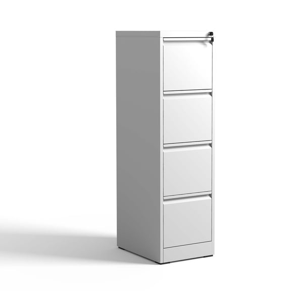 4 Drawer File Cabinet, Metal Filing Cabinets With Lock For A4/Letter/Legal Size File, Steel Vertical File Storage Cabinet For Home Office, Easy Assembly