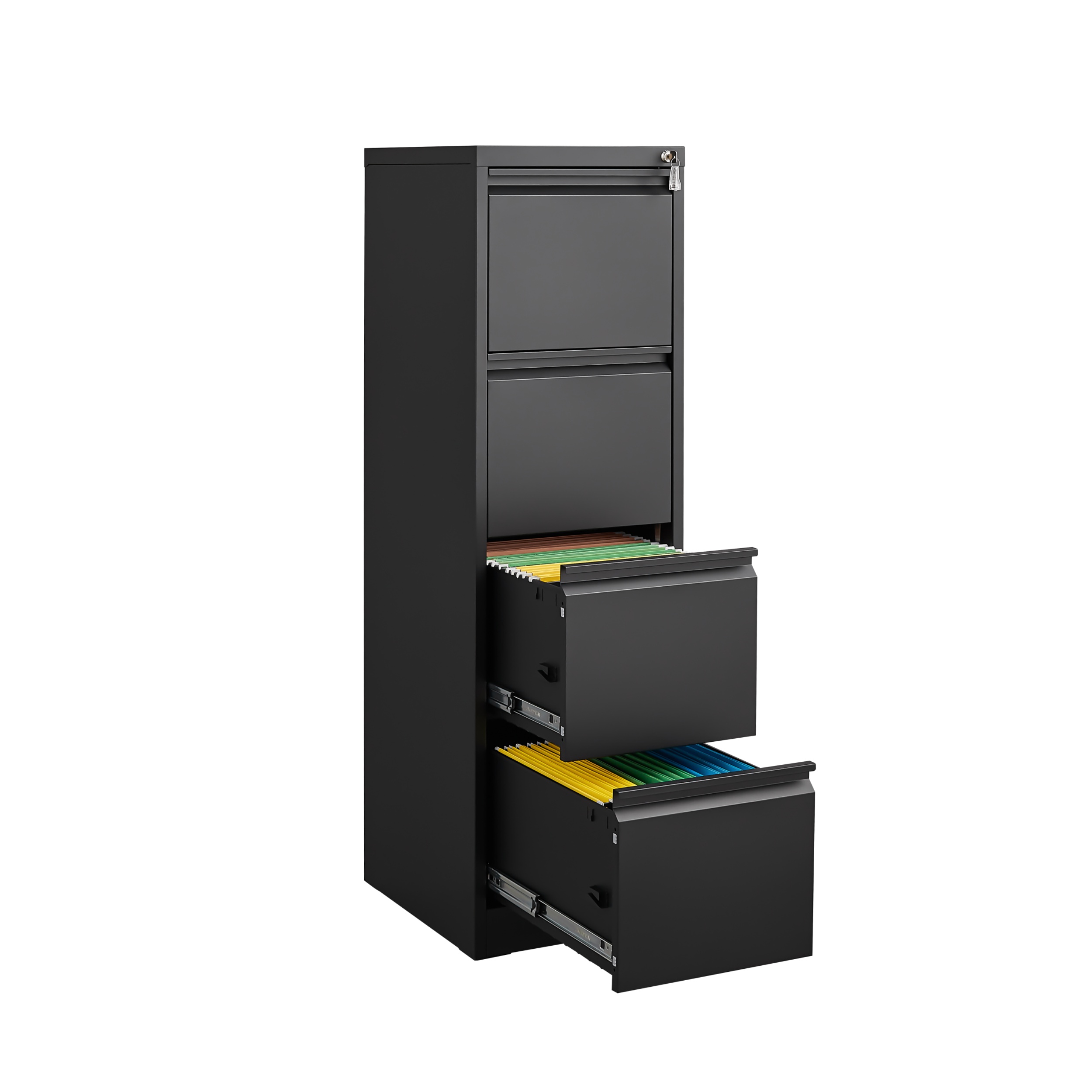 4 Drawer File Cabinet, Metal Storage Cabinet for Home Office, Steel Storage Drawer Hanging Letter /Legal/f4/a4 Files