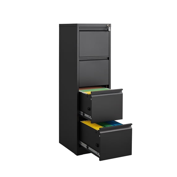 4 Drawer File Cabinet, Metal Storage Cabinet for Home Office, Steel Storage Drawer Hanging Letter /Legal/f4/a4 Files