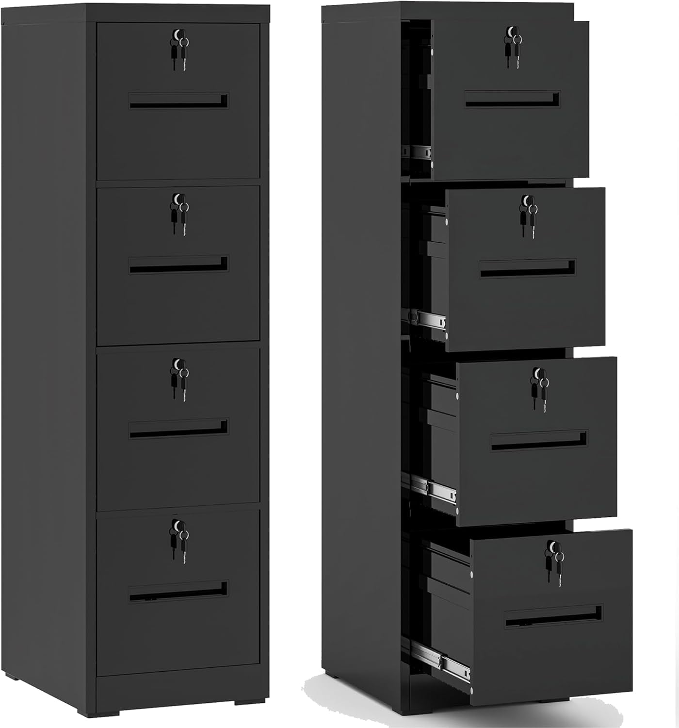 4 Drawer File Filing with 4 Lockable Drawers
