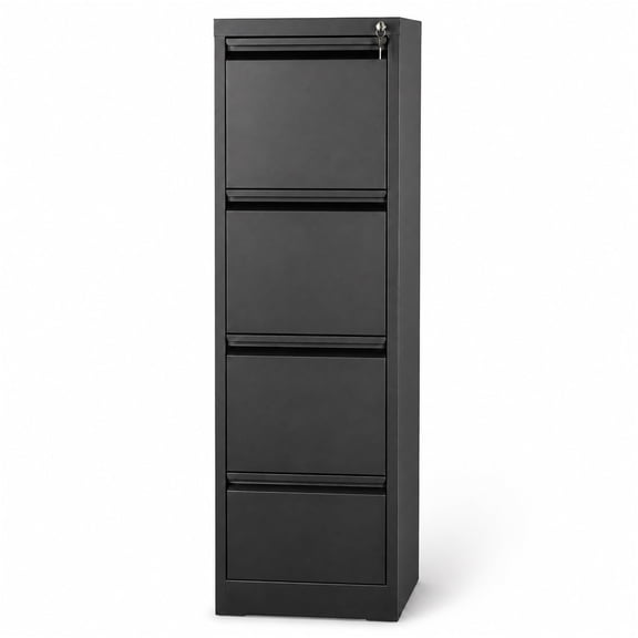 4-Drawer File Cabinet with Lock, Metal Storage Cabinet for Home Office, Adjustable Hanging Folders, Letter Legal A4 Documents