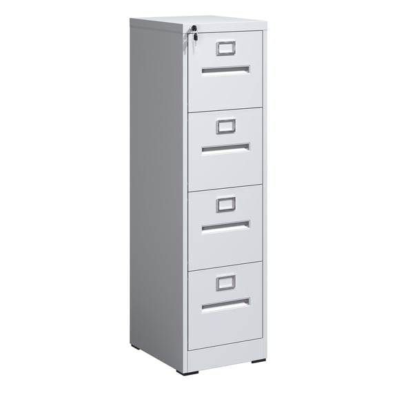 XUTUMM 4-Drawer Locking Vertical File Cabinet - Metal Filing Cabinet for A4/Legal/Letter Size, Assembly Required