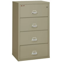 4 Drawer Lateral File, 31" wide, Pewter