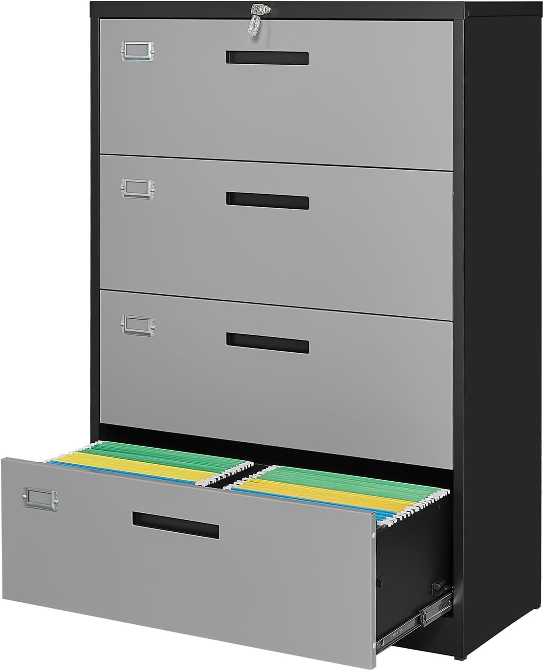 4 Drawer Lateral File Metal Filing with Lock Office