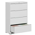 thumbnail image 1 of 4 Drawer Lateral File Cabinet, Metal Lateral File Cabinet with Lock, Office Lateral Filing Storage Cabinet for Hanging Files Letter/Legal/F4/A4 Size, Easy Assemble White, 1 of 5