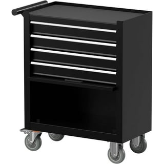 Frontier 24-inch 5-Drawer Rolling Tool Chest and Cabinet Combo, Steel, Black